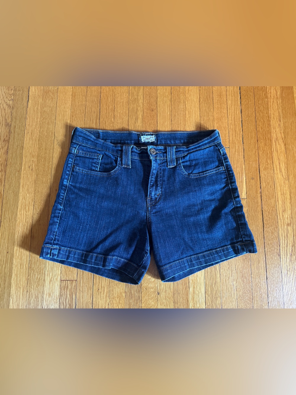 Levi's Dark Blue Denim Jean Shorts